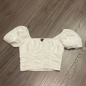 Forever 21 cropped ruffle blouse